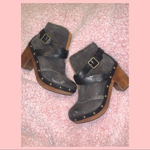 KORK-EASE Gray+Black Booties